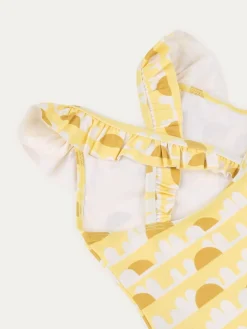 New Mori KIDLY Yellow Frilled Swimsuit