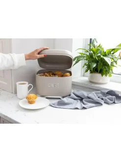 Clearance Kitchencraft Cream Textured Square Cake Tin Durable Storage