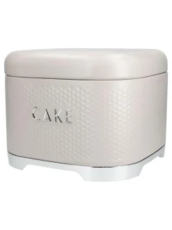 Clearance Kitchencraft Cream Textured Square Cake Tin Durable Storage