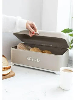 Sale Kitchencraft Cream Textured Bread Bin Sleek Storage