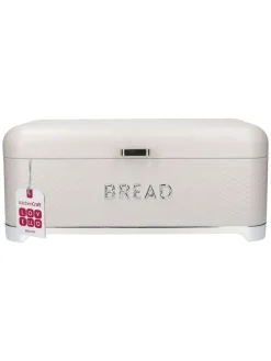 Sale Kitchencraft Cream Textured Bread Bin Sleek Storage