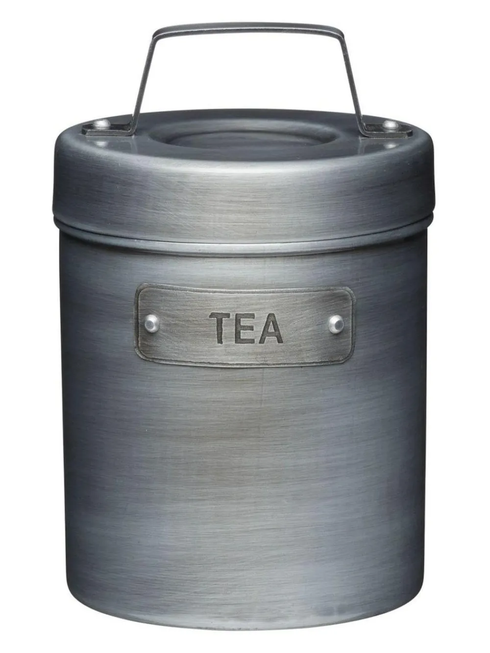 Kitchencraft Set of 4 Grey Metal Coffee Sugar and Tea Canisters^ Storage & Organisation
