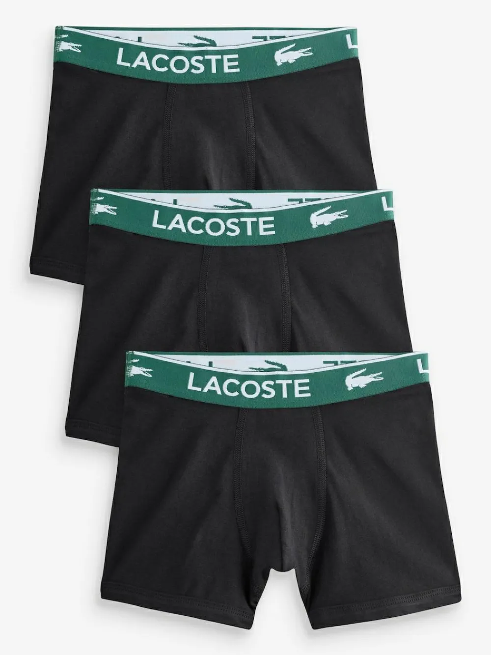 Sale Lacoste Green 3-Pack Solid Boxers