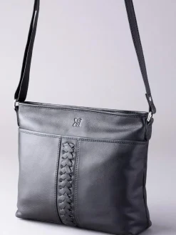 Outlet Lakeland Leather Farlam Cross-Body Bag Black