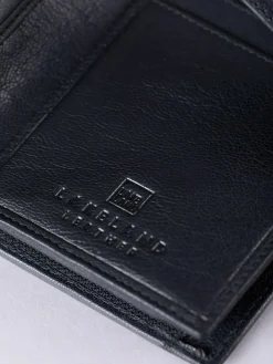 New Lakeland Leather Black Large Icon Stud Tab Purse