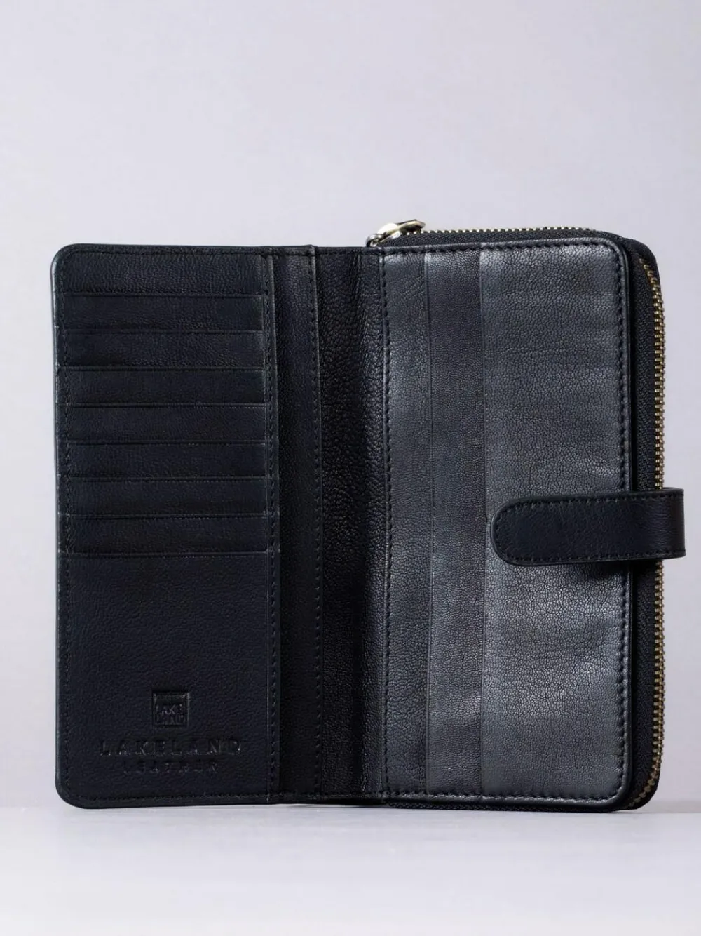 Online Lakeland Leather Newby Tab Purse Black