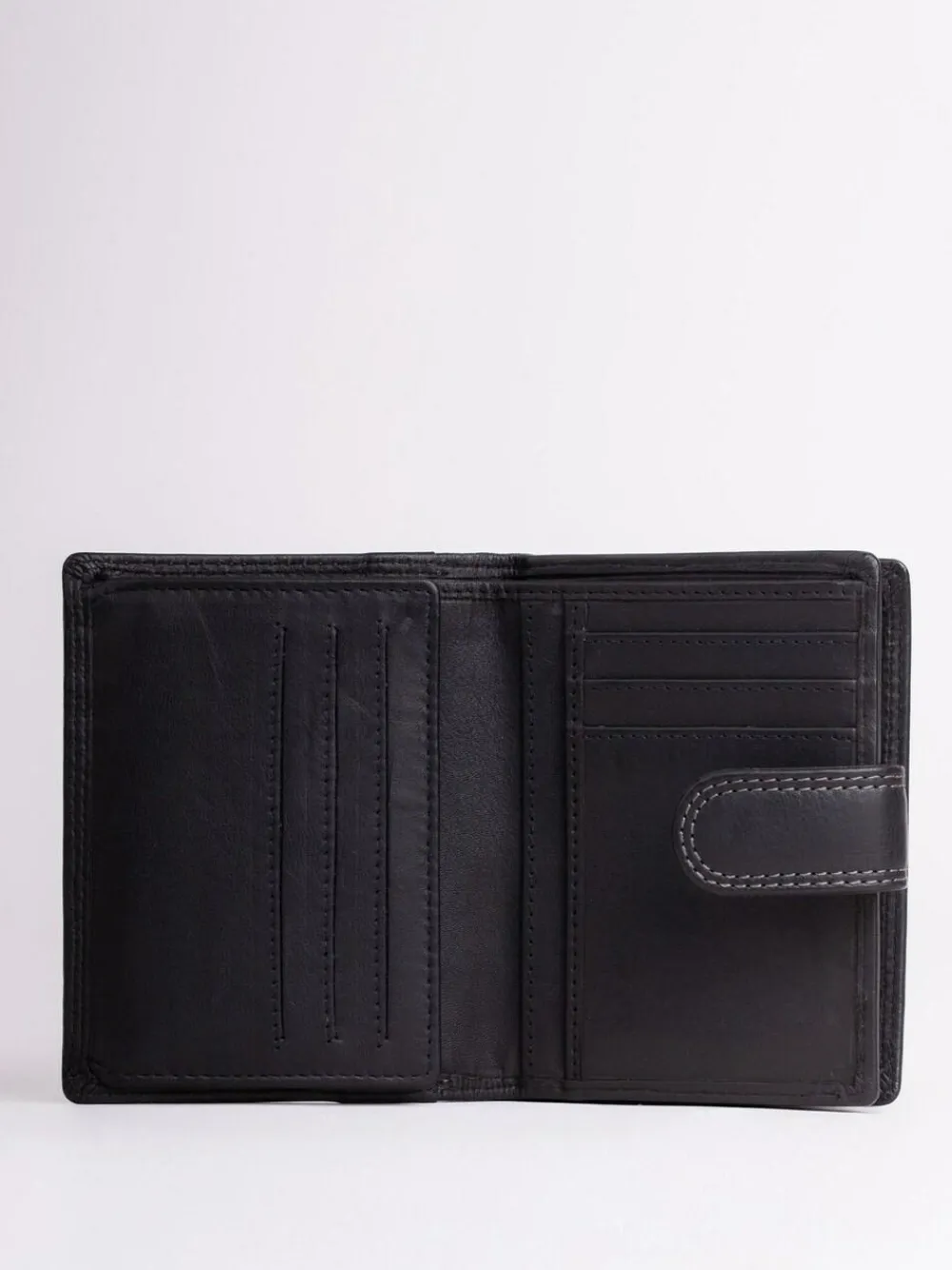 Best Lakeland Leather Black Small Tab Purse