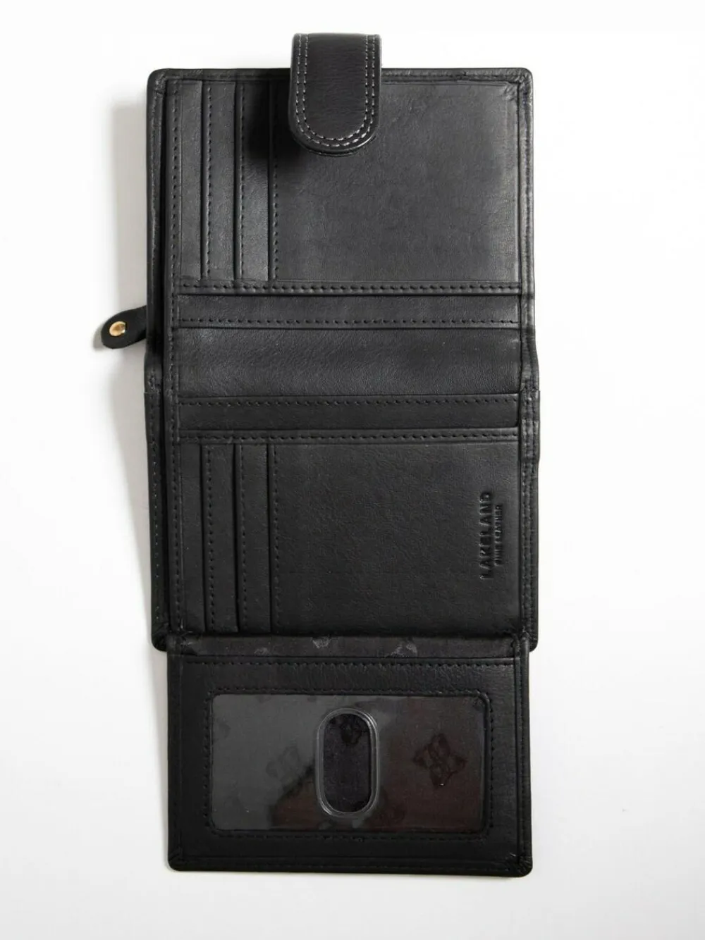 Best Lakeland Leather Black Small Tab Purse