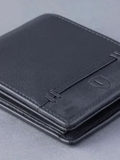 Lakeland Leather Black Stitch Bi-Fold Wallet