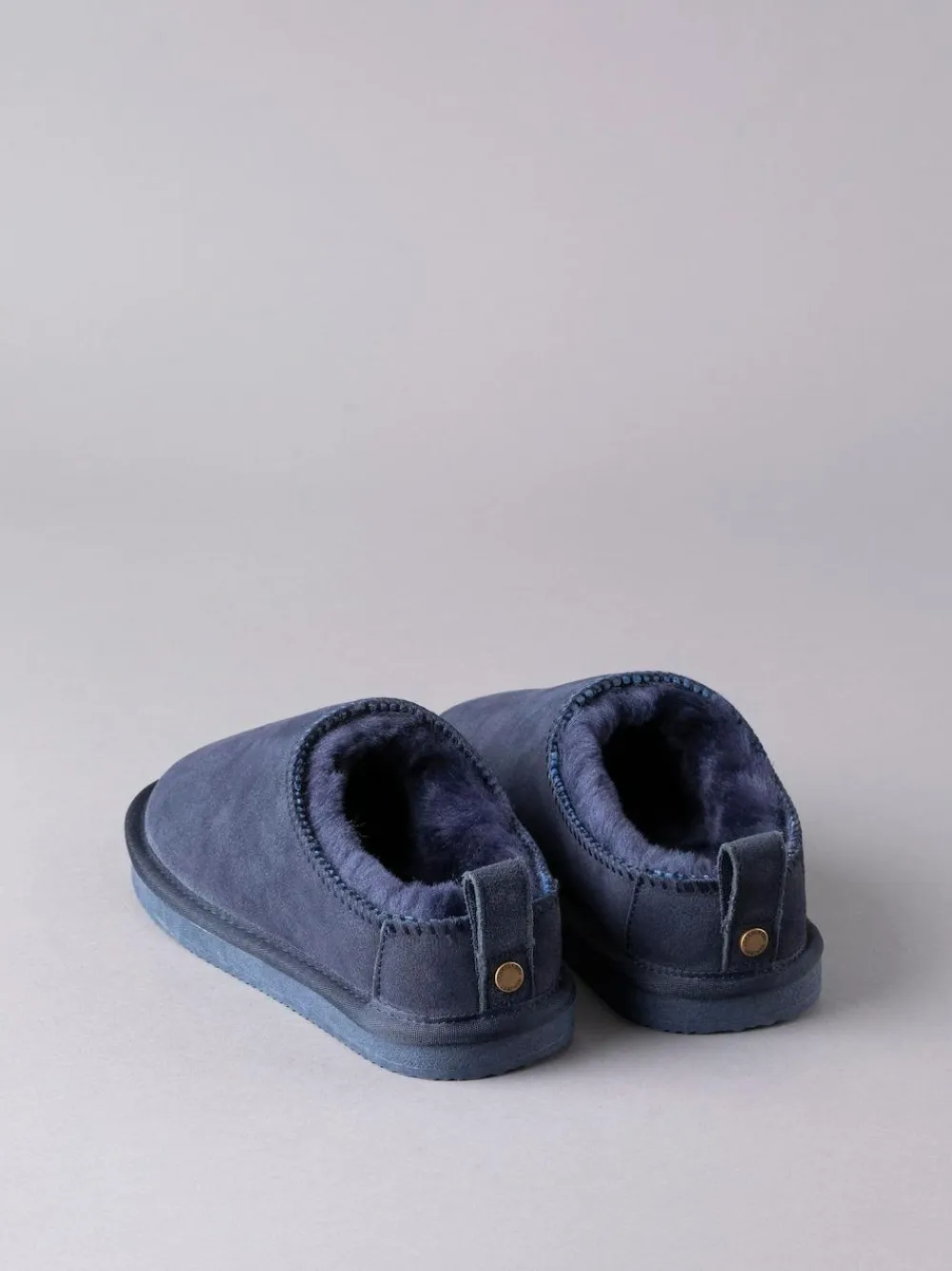 Discount Lakeland Leather Ladies Sheepskin Clog Winter Slippers Blue