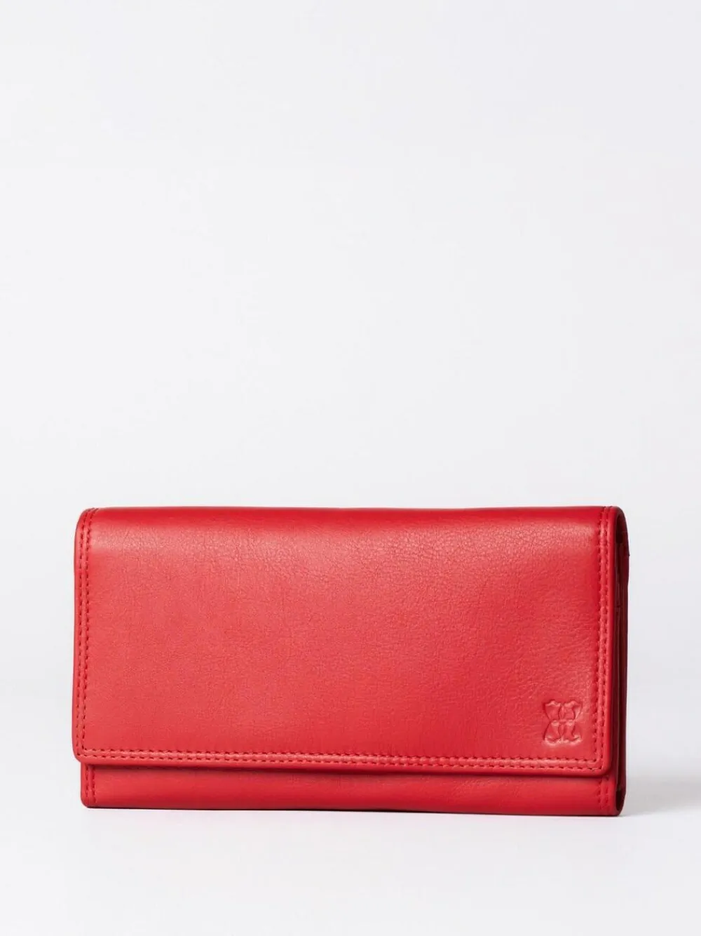 Clearance Lakeland Leather Bright Red Large Flapover Purse