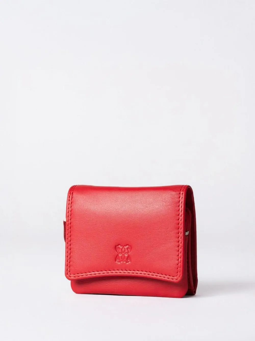 Lakeland Leather Bright Red Small Leather Flapover Purse