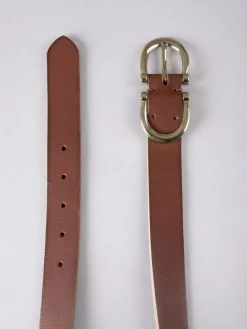 Best Lakeland Leather Bowness Dual Buckle Suede Belt Brown