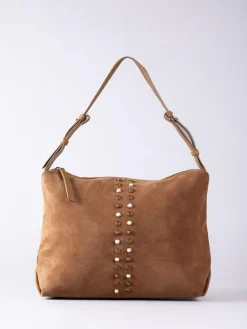 Clearance Lakeland Leather Brown Buttermere Suede Hobo Bag
