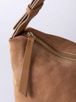Clearance Lakeland Leather Brown Buttermere Suede Hobo Bag