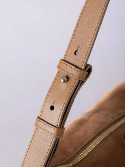 Clearance Lakeland Leather Brown Buttermere Suede Hobo Bag