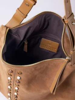 Clearance Lakeland Leather Brown Buttermere Suede Hobo Bag