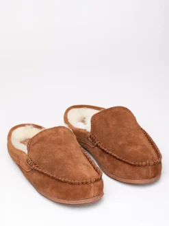Lakeland Leather Sheepskin Moccasin Slider Slippers^ Slippers|Slippers