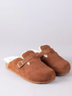 Lakeland Leather Brown Unisex Sheepskin Clog Slippers^ Slippers|Slippers