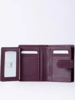 Lakeland Leather Burgundy Red Small Tab Purse^Women Purses