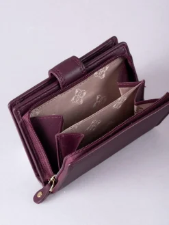 Lakeland Leather Burgundy Red Small Tab Purse^Women Purses