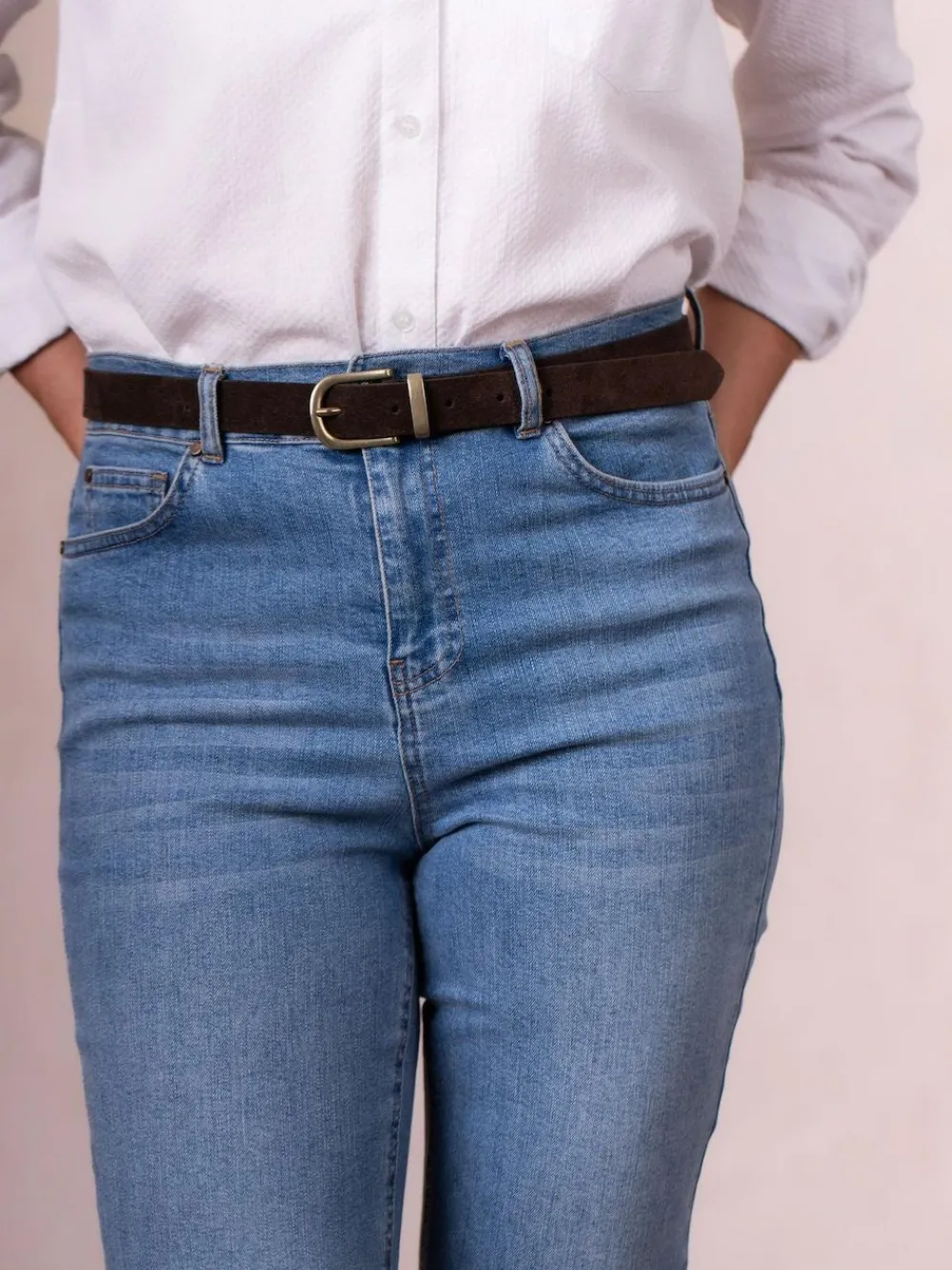 Discount Lakeland Leather Kelsick Belt Chocolate Brown