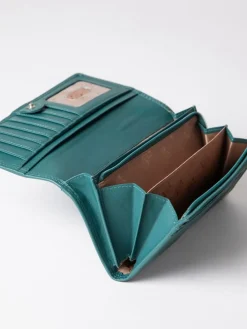 Lakeland Leather Green Haze Large Flapover Purse^Women Purses