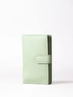 Best Lakeland Leather Green Medium Tab Purse