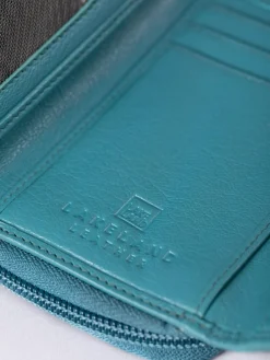 Lakeland Leather Green Medium Icon Stud Tab Purse^Women Purses