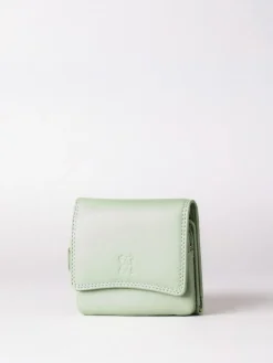 Hot Lakeland Leather Green Small Leather Flapover Purse