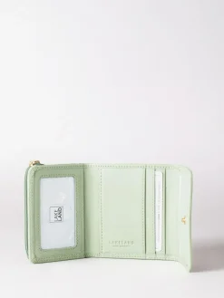 Hot Lakeland Leather Green Small Leather Flapover Purse