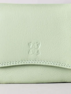 Hot Lakeland Leather Green Small Leather Flapover Purse