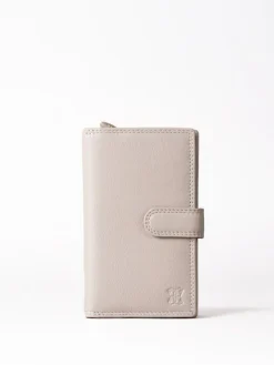 Outlet Lakeland Leather Grey Medium Tab Purse