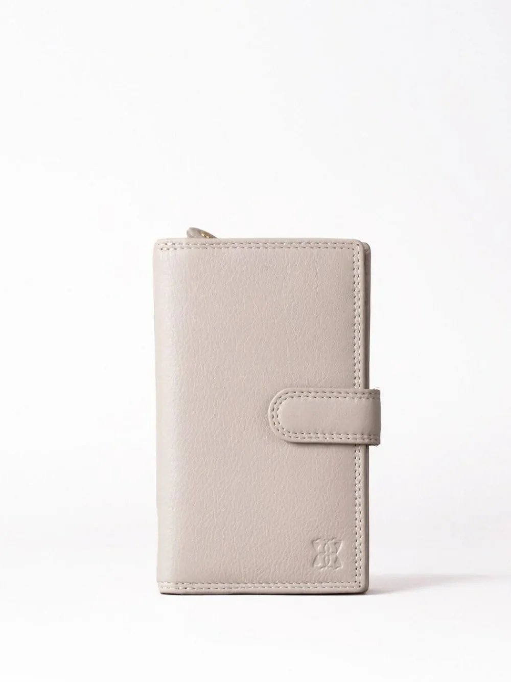 Outlet Lakeland Leather Grey Medium Tab Purse