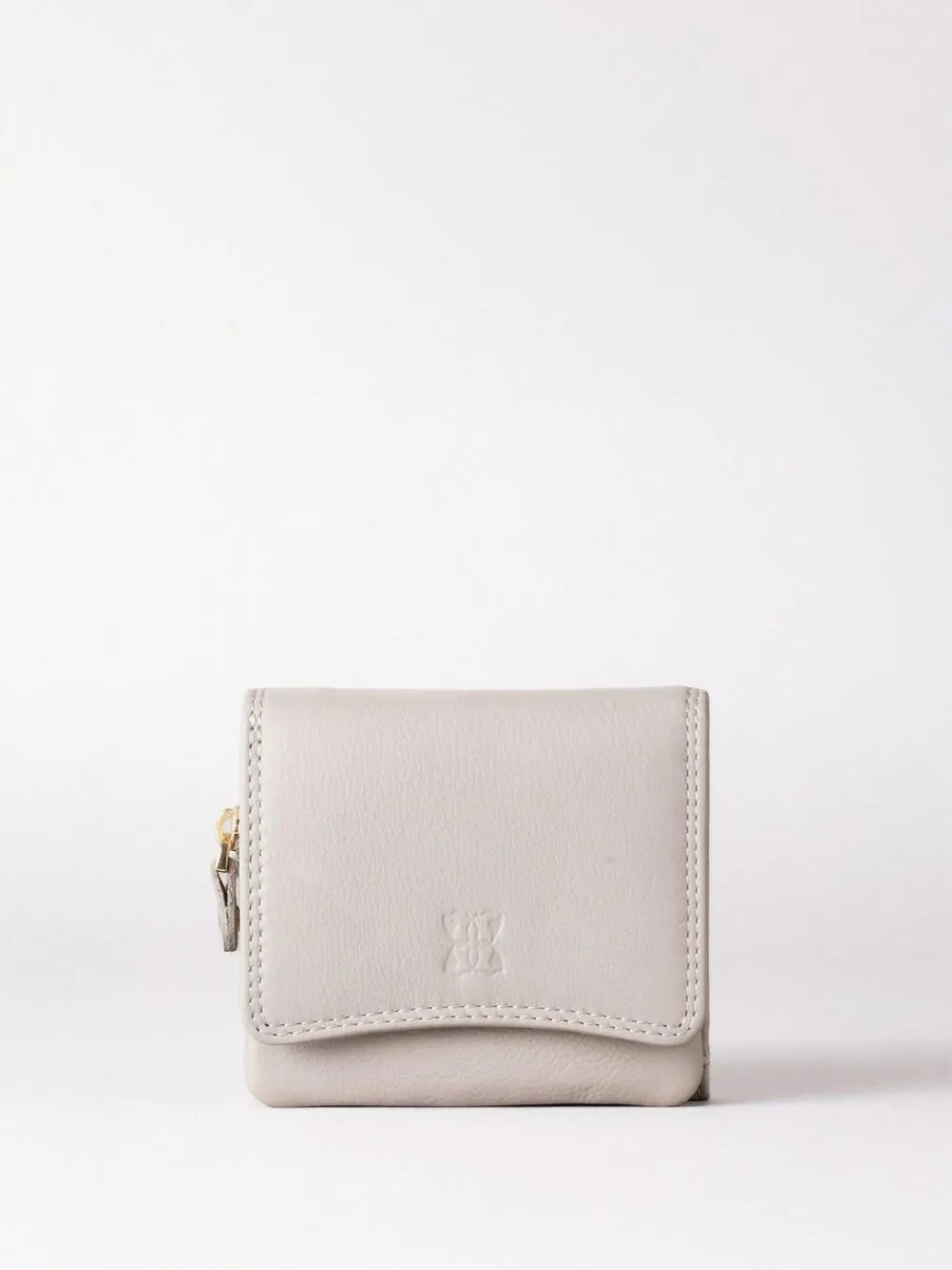 Lakeland Leather Grey Small Leather Flapover Purse^Women Purses