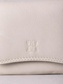 Lakeland Leather Grey Small Leather Flapover Purse^Women Purses