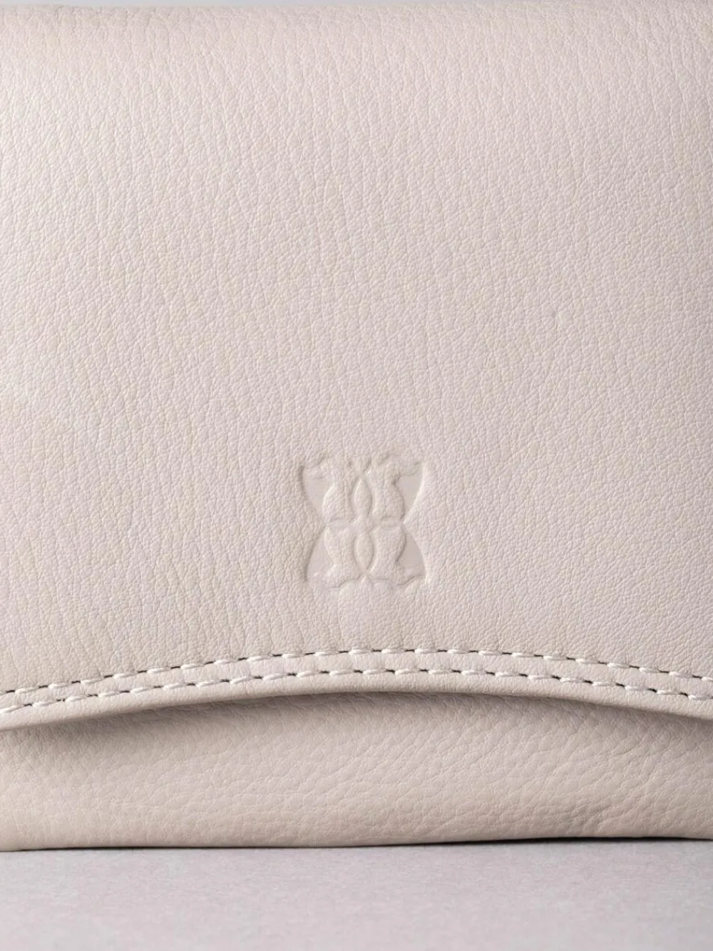 Lakeland Leather Grey Small Leather Flapover Purse^Women Purses