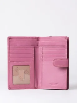 Discount Lakeland Leather Mauve Pink Medium Tab Purse