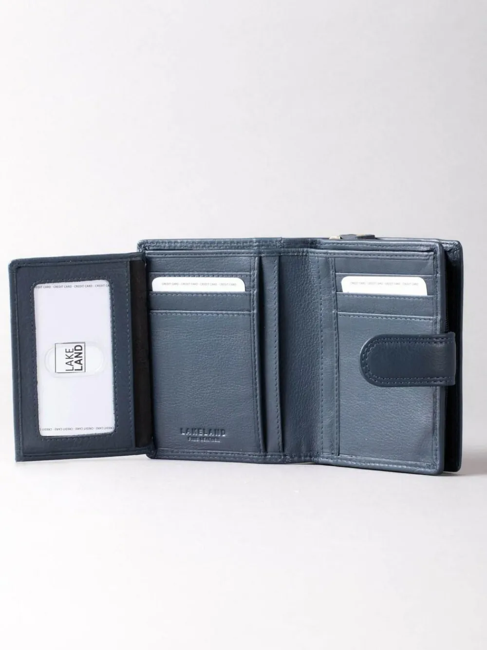 Lakeland Leather Navy Blue Small Tab Purse^Women Purses