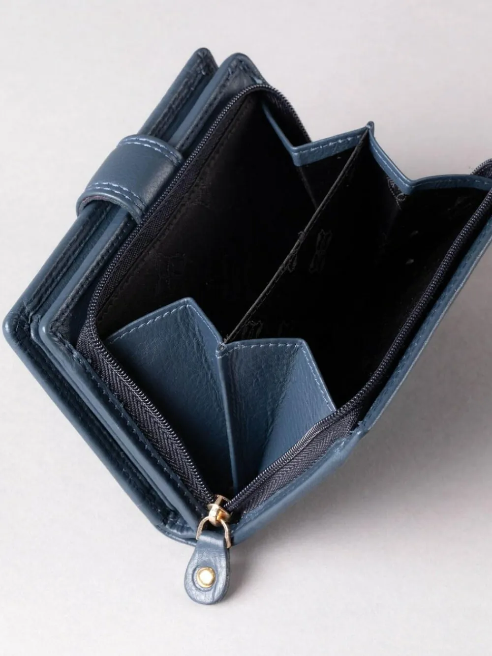 Lakeland Leather Navy Blue Small Tab Purse^Women Purses