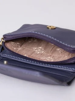 Hot Lakeland Leather Purple Small Leather Flapover Purse