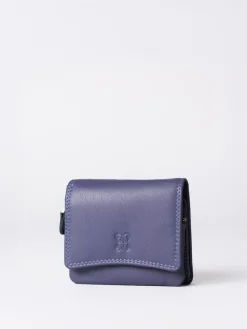Hot Lakeland Leather Purple Small Leather Flapover Purse