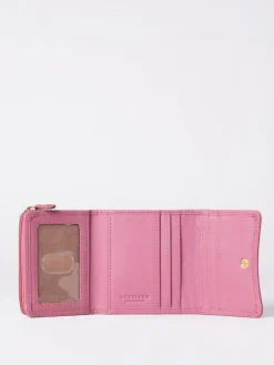 Hot Lakeland Leather Rose Pink Small Leather Flapover Purse
