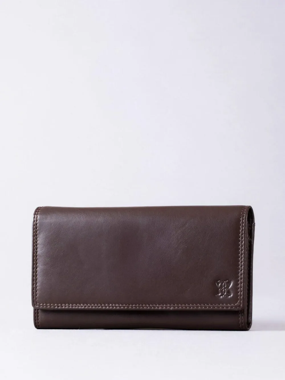 Lakeland Leather Tan Brown Large Flapover Purse^Women Purses