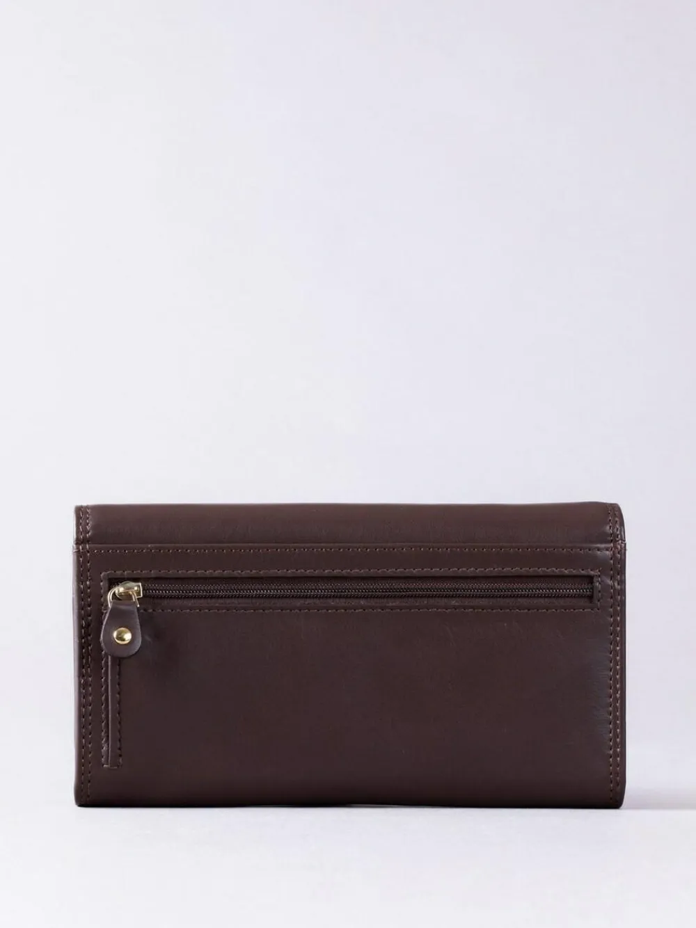 Lakeland Leather Tan Brown Large Flapover Purse^Women Purses