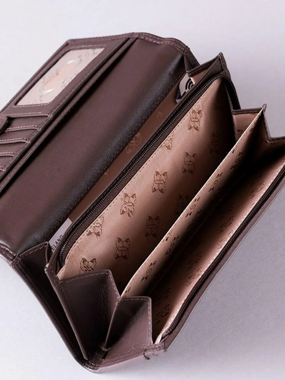 Lakeland Leather Tan Brown Large Flapover Purse^Women Purses