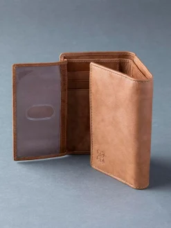 Discount Lakeland Leather Bowston Tri-Fold Wallet Tan Brown