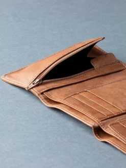 Discount Lakeland Leather Bowston Tri-Fold Wallet Tan Brown