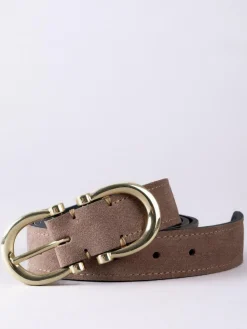 Lakeland Leather Bowness Dual Buckle Suede Belt^Women Belts