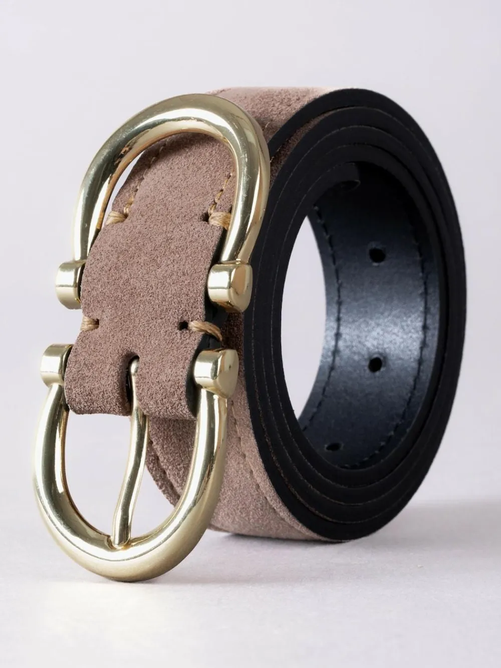 Lakeland Leather Bowness Dual Buckle Suede Belt^Women Belts